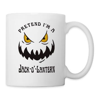Pretend I'm a Jack O Lantern Face Pumpkin Lazy - Mug - white - Right