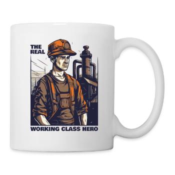 The Real Hero of the Working Class, Craft Work - Mug - white - Right