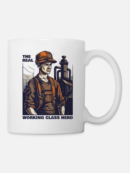 Der echte Held der Arbeiterklasse, Handwerk Arbeit - Tasse - Weiß