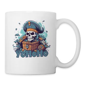 Yo Ho Ho Pirate et un trésor - Mug blanc - blanc - Droite
