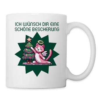 20231017 kitten bescherung Zeichenfläche 1 - Tasse - Weiß - Rechts