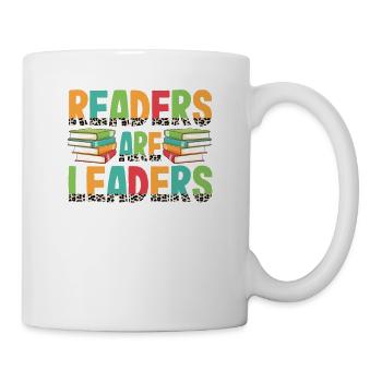 Readers Are Leaders Teachers Book Lover 100 Days - Mug - white - Right