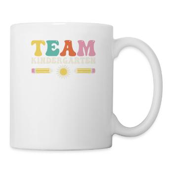 Team Kindergarten Lustig 100 Tage Schule Lehrer - Tasse - Weiß - Rechts