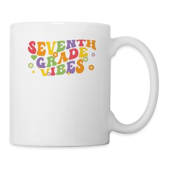 Seventh Grade Vibes 7th Grade Team Retro 100 Day - Mug - white - Right