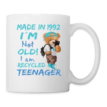 1992 Geburtstag Teddy funny old Teenager - Tasse - Weiß - Rechts