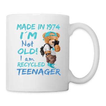 1974 Geburtstag Teddy funny old Teenager - Tasse - Weiß - Rechts