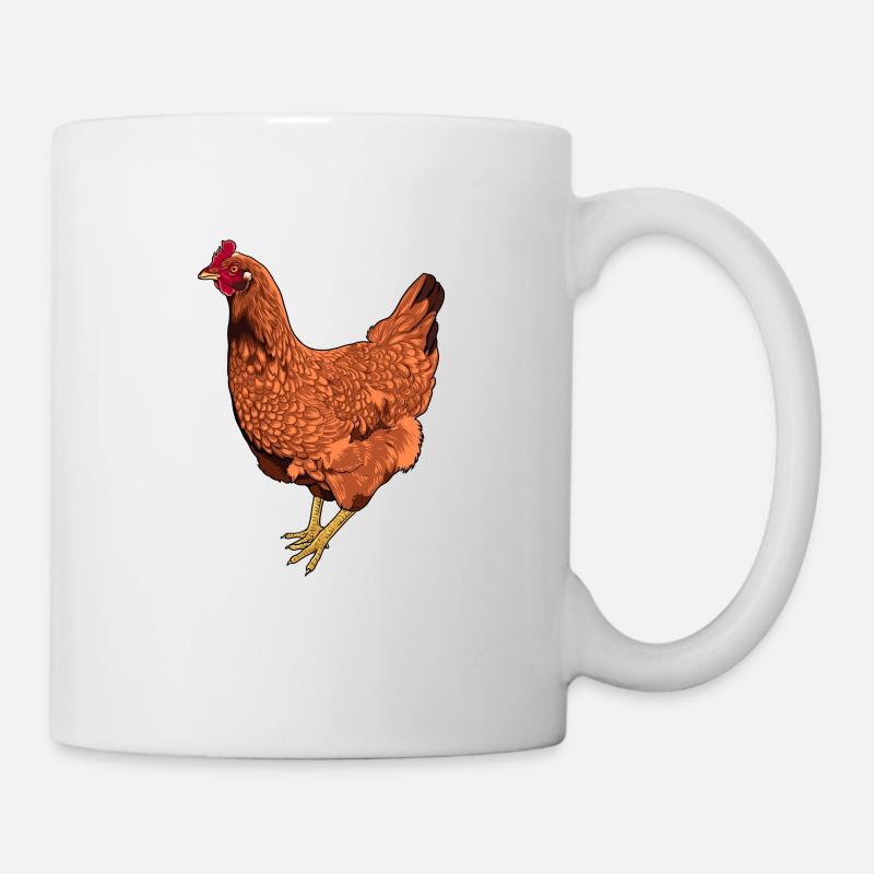 Roter Rhodeländer - Tasse - Weiß