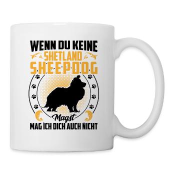 Le chien de berger Shetland n’aime pas Sheltie - Mug blanc - blanc - Droite