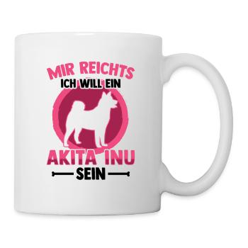 Will ein Akita Inu sein Shiba Inu - Tasse - Weiß - Rechts