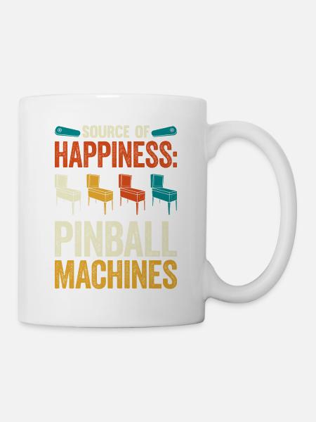Pinball Maschine Flipper Maschine - Tasse - Weiß