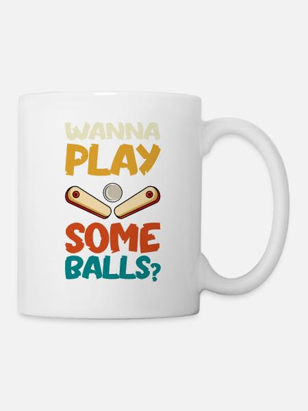 Pinball Maschine Flipper Maschine - Tasse - Weiß