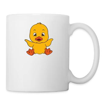 Lustige Ente Süße Enten - Tasse - Weiß - Rechts