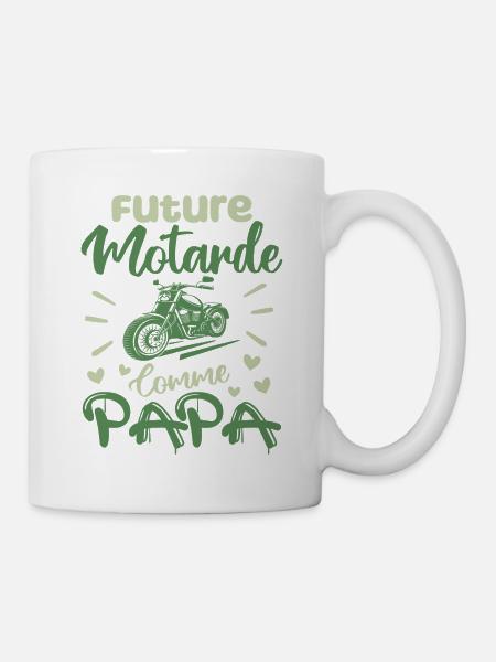 Future Motarde Comme Papa - Mug blanc - blanc