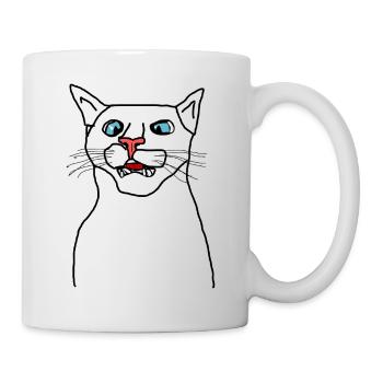 Katze - Tasse - Weiß - Rechts