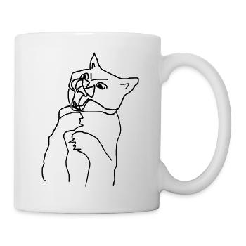 Katze - Tasse - Weiß - Rechts