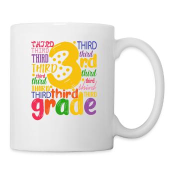 3. Dritte Klasse Typografie Team Grader 100. - Tasse - Weiß - Rechts