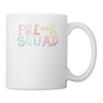 Pre-K Squad Teacher Student Preschool 100th Day of - Mug - white - Right