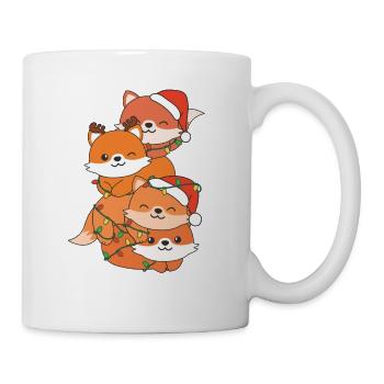 Fox, Christmas Tree, Christmas Animals, Foxes - Mug - white - Right