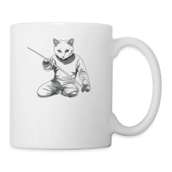 Cats, fencer, gamer, cartoon, fencing, cats - Mug - white - Right