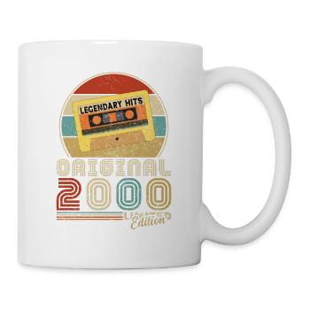 Vintage Born 2000 Retro Vintage Jubiläumsgeschenk - Tasse - Weiß - Rechts