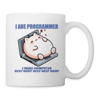 Ich bin Programmierer, fette schlafende Katze - Tasse - Weiß - Rechts