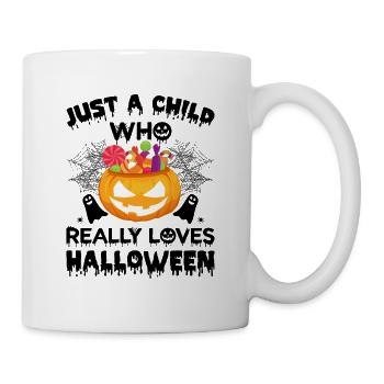 Halloween Kids - Juste un enfant qui aime vraiment Hal - Mug blanc - blanc - Droite