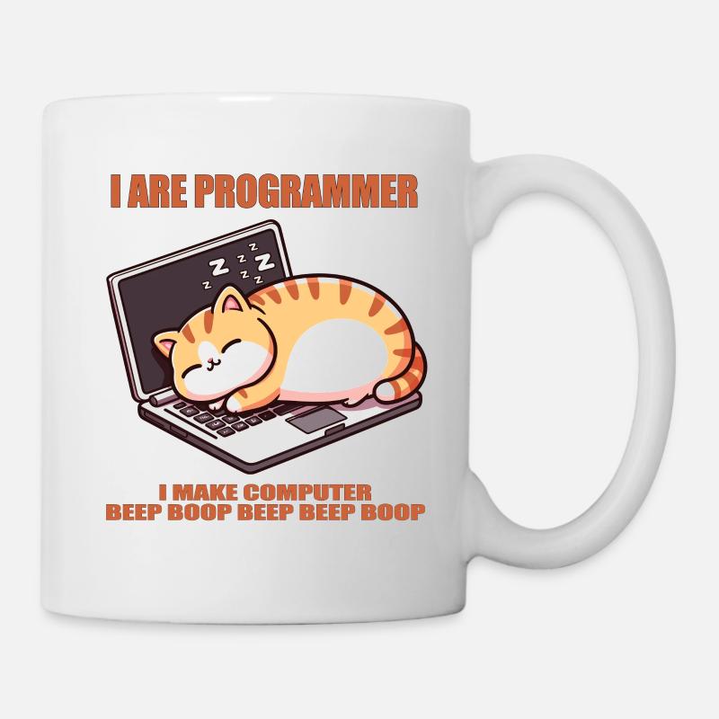 Ich bin Programmierer, fette schlafende Katze - Tasse - Weiß