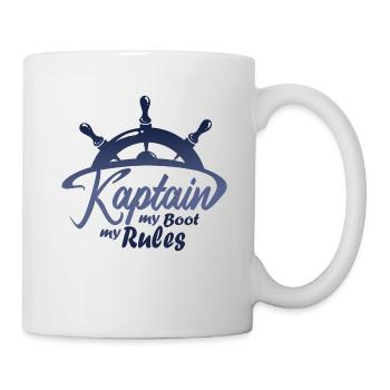 Kapitän Kaptain my Boot Rules Mein Boot Regeln - Tasse - Weiß - Rechts