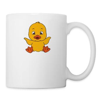Lustige Ente Süße Enten - Tasse - Weiß - Rechts