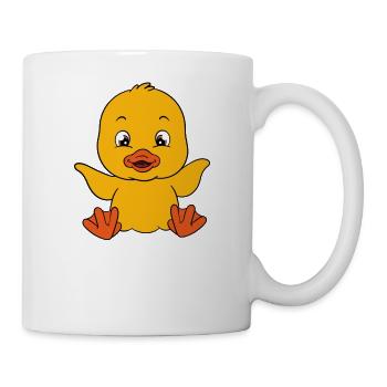Lustige Ente Süße Enten - Tasse - Weiß - Rechts