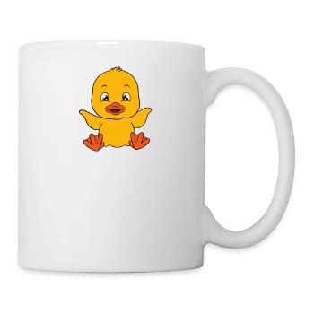Lustige Ente Süße Enten - Tasse - Weiß - Rechts
