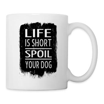 dog paw birthday beagle owner gift dog love humor - Tasse - Weiß - Rechts