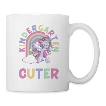 La maternelle est devenue une jolie licorne à pois 100e - Mug blanc - blanc - Droite