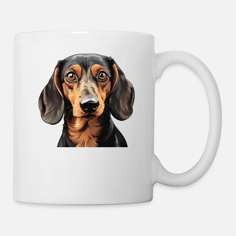 Chien teckel - Mug blanc - blanc