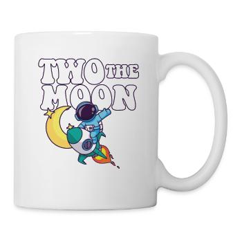 2nd Birthday Party Theme Outer Space Two The Moon - Tasse - Weiß - Rechts