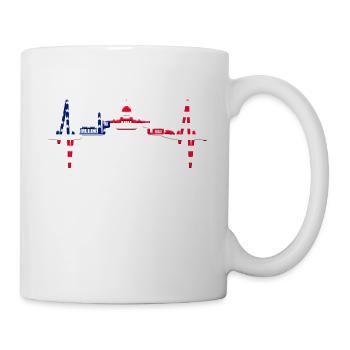 Washington D.C. Skyline Herzschlag USA Ostküste - Tasse - Weiß - Rechts