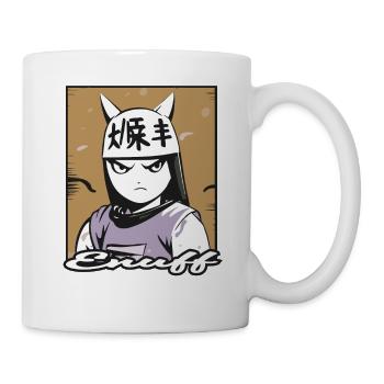 Cartoon Anime Manga Samurai Cats Girl - Mug - white - Right