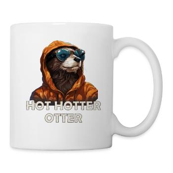 Funny Hot Hotter Otter Saying Ladies and Gentlemen - Mug - white - Right