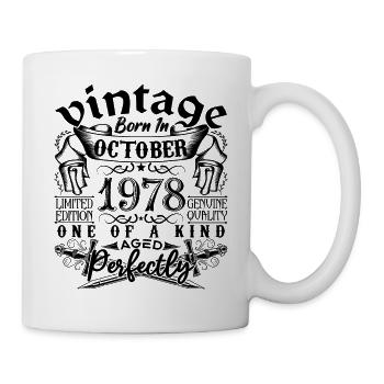 Birthday 1978 October 1978 born in October 1978 - Mug - white - Right