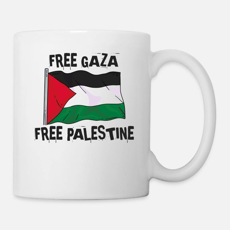Libérez Gaza et la Palestine - Mug blanc - blanc
