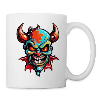 Teufel / Hölle / Horror / teuflisch / böse - Tasse - Weiß - Rechts