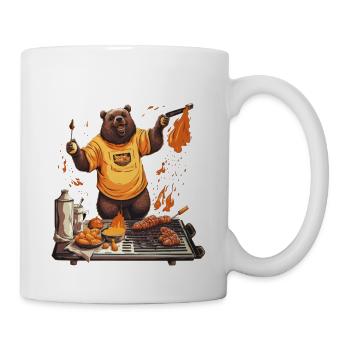 Bear Grills Barbecue BBQ Grillades Camping Sauvage - Mug blanc - blanc - Droite