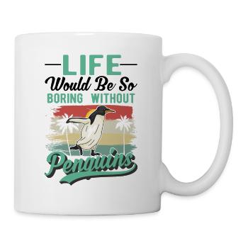 Pinguin Penguin Kaiserpinguin Gelbaugenpinguin - Tasse - Weiß - Rechts