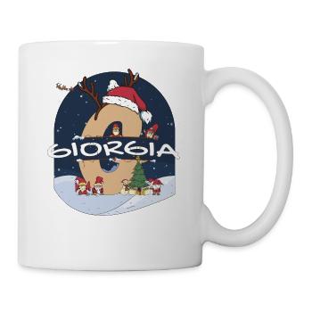 Génial Giorgia nom w chapeau de père Noël dans le thème de Noël - Mug blanc - blanc - Droite