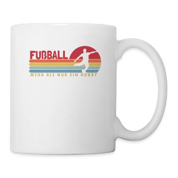 Fußball mehr als ein Hobby Fußballgott - Tasse - Weiß - Rechts