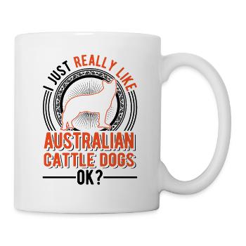 Cadeau de chien de bouvier australien - Mug blanc - blanc - Droite