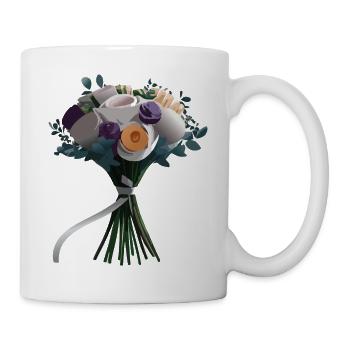 Blume Blumenstrauß bunt - Tasse - Weiß - Rechts