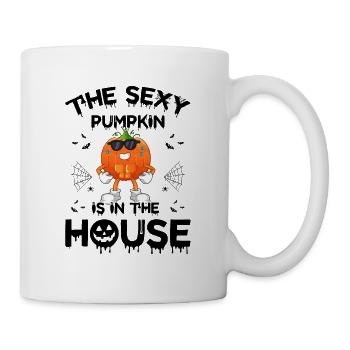 The Sexy Pumpkin Is In The House - Funny Halloween - Mug - white - Right