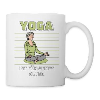 YOGA IST FÜR JEDES ALTER - Tasse - Weiß - Rechts