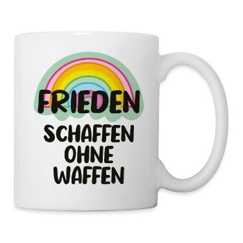 Frieden Schaffen ohne Waffen, Freiheit retro - Tasse - Weiß - Rechts